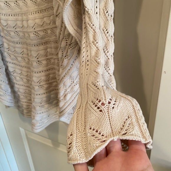 Cabi Cream Circle Open Front Cardigan Style 720 - Picture 4 of 5